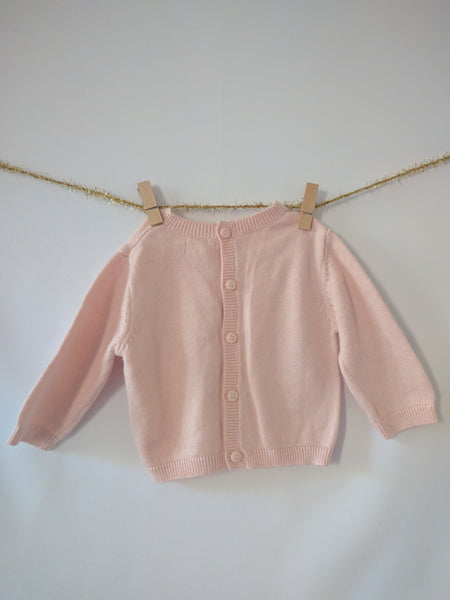 Gilet manche longue rose