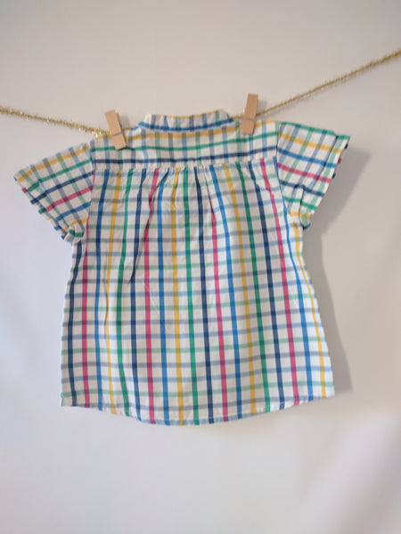 Chemise à manches courtes carreaux